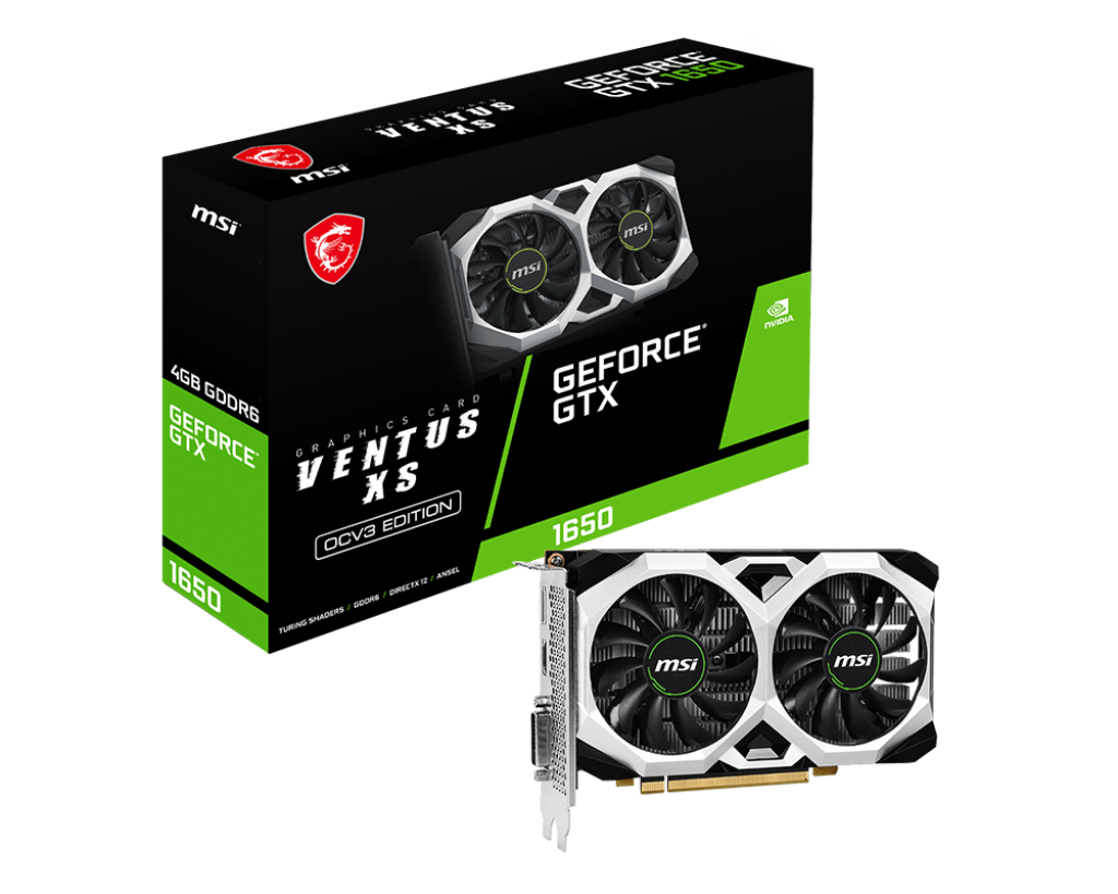 GTX 1650 4GB GDDR6 MSI GEFORCE VENTUS XS OCV3 2FANS