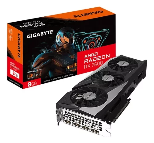 RX7600 8G GDDR6 3VENTILADORES GIGABYTE OC TARJETA DE VIDEO